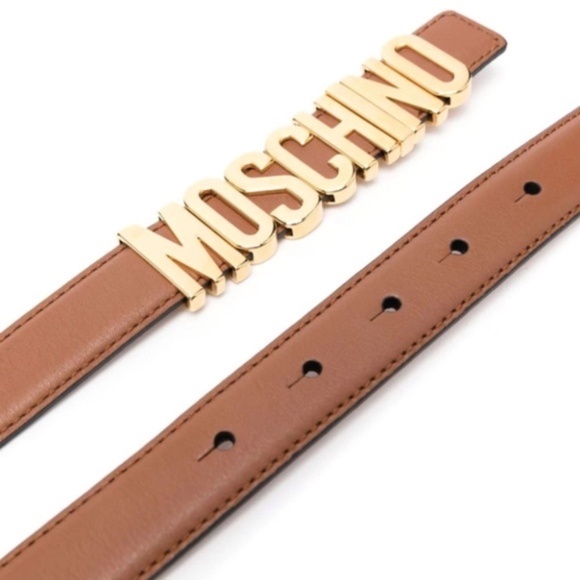 Authentic MOSCHINO Lettering Logo Belt - Picture 2 of 10